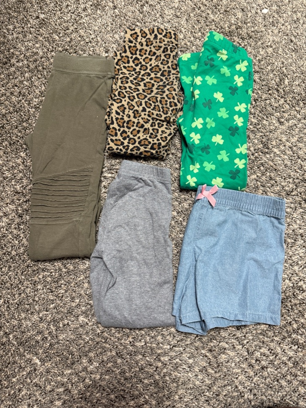 5T/XS Kids Green Shamrock Leggings